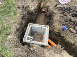 6- Electrical pit installation and conduit connection